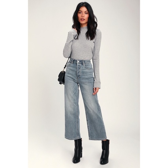 Free People Denim - Free People Wales Wide Leg High Waisted Jeans